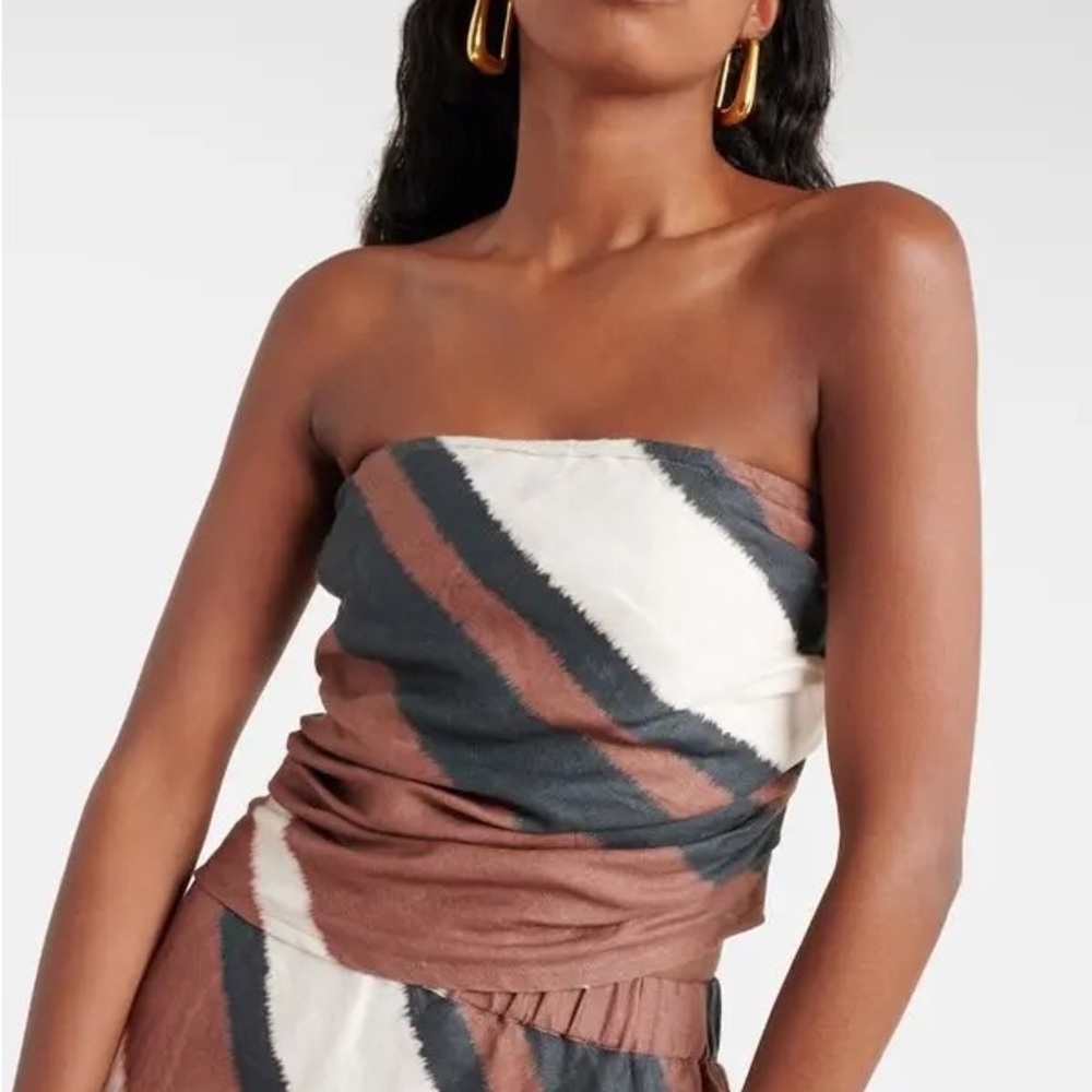 Faithful the Brand Striped Linen Tube Top